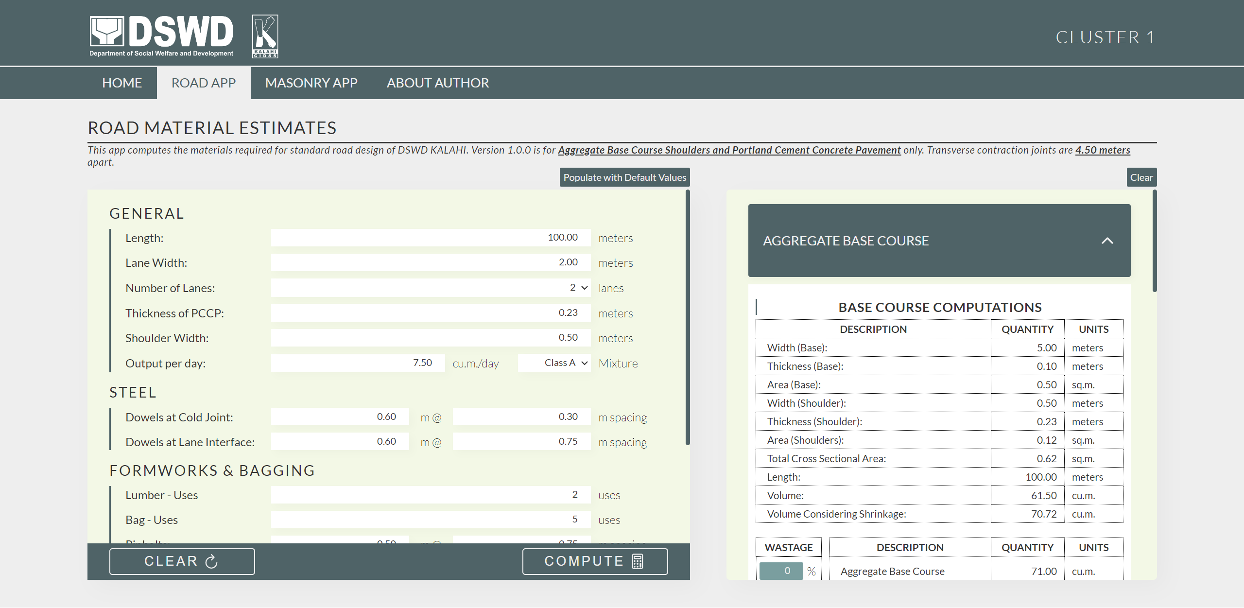 DSWD App Calculator